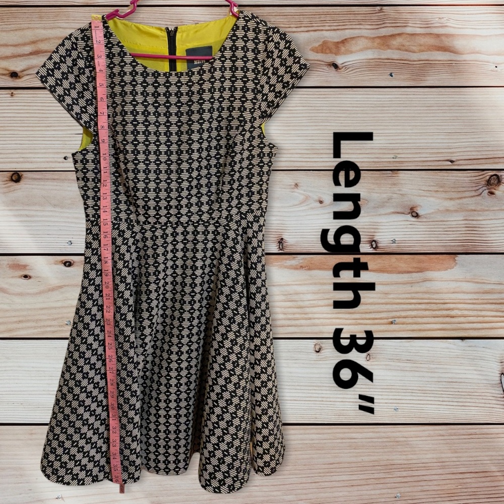 Maeve black and white prints dress